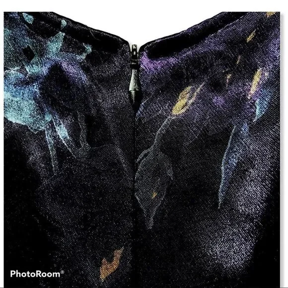 Laura Ashley 1990’s Vintage Maxi Blue Purple Muted Fairycore Floral Dress sz - Picture 7 of 12